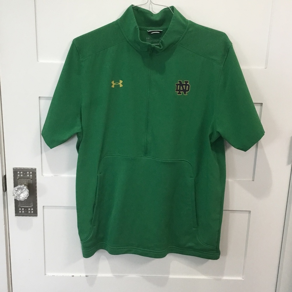 Under Armour Men's Green Polo with Gold Accents